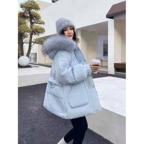 Bright Face Down Cotton Padded Jacket For Women