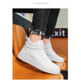 Autumn And Winter 2023 Men’s Shoes Lovers All White Shoes High Top Board Shoes