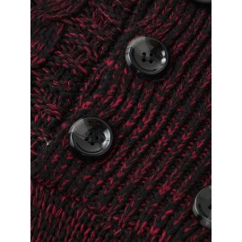 Mens Solid Color Knitted Long Sleeve Hooded Sweaters