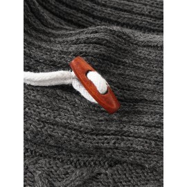 Mens Turtleneck Cable Warm Long Sleeve Knitted Sweaters