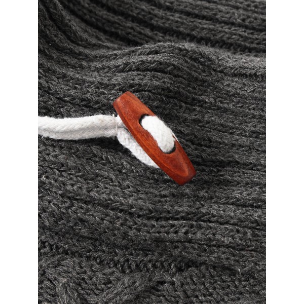 Mens Turtleneck Cable Warm Long Sleeve Knitted Sweaters 