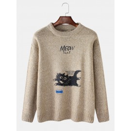 Mens Funny Animal Car Pattern Knitting Sweaters