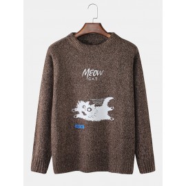 Mens Funny Animal Car Pattern Knitting Sweaters