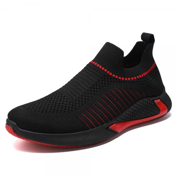 Men Breathable Mesh Soft Non-Slip Slip-On Casual Running Fitness Sneakers 