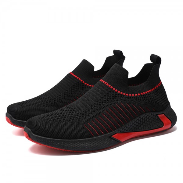 Men Breathable Mesh Soft Non-Slip Slip-On Casual Running Fitness Sneakers 