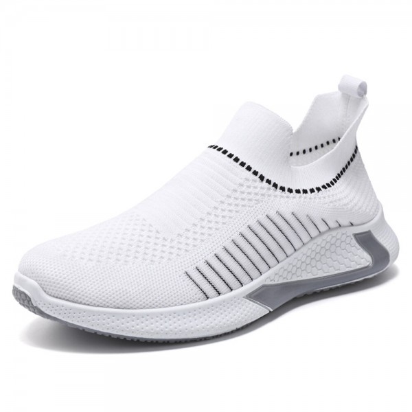 Men Breathable Mesh Soft Non-Slip Slip-On Casual Running Fitness Sneakers 