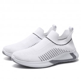 Men Breathable Mesh Soft Non-Slip Slip-On Casual Running Fitness Sneakers