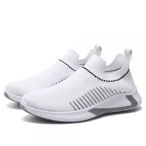 Men Breathable Mesh Soft Non-Slip Slip-On Casual Running Fitness Sneakers 