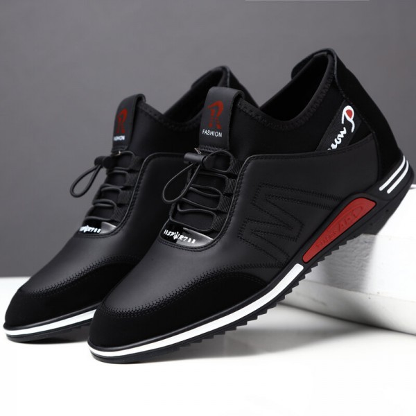 Men Sport Tight Stitched Leather Comfy Slip Resistant Business Casual Shoes 