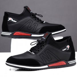 Men Sport Tight Stitched Leather Comfy Slip Resistant Business Casual Shoes