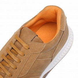 Men Outdoor Sports Microfiber Leather Comfy Slip Resistant Casual Sneakers