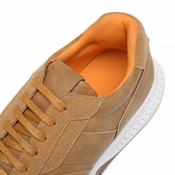 Men Outdoor Sports Microfiber Leather Comfy Slip Resistant Casual Sneakers 