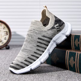 Men's Stretch Knit Slip-On Comfortable Breathable Lightweight Casual Sneakers