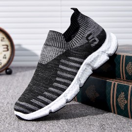 Men's Stretch Knit Slip-On Comfortable Breathable Lightweight Casual Sneakers