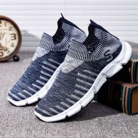 Men's Stretch Knit Slip-On Comfortable Breathable Lightweight Casual Sneakers