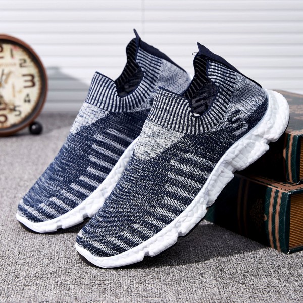 Men's Stretch Knit Slip-On Comfortable Breathable Lightweight Casual Sneakers 