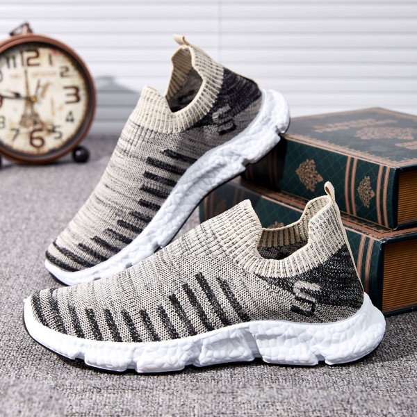 Men's Stretch Knit Slip-On Comfortable Breathable Lightweight Casual Sneakers 