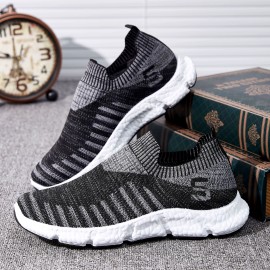 Men's Stretch Knit Slip-On Comfortable Breathable Lightweight Casual Sneakers