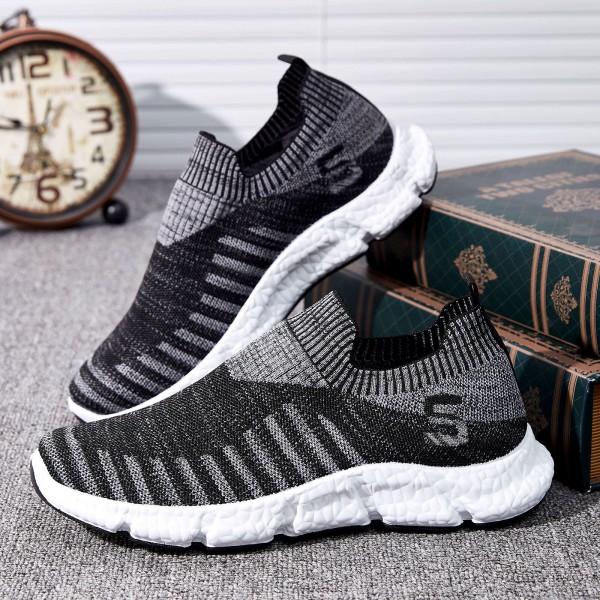 Men's Stretch Knit Slip-On Comfortable Breathable Lightweight Casual Sneakers 