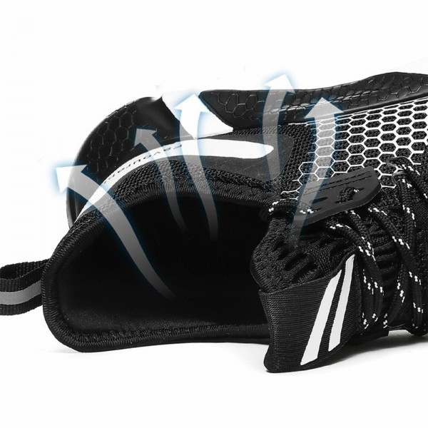 Men Soft Breathable Mesh Hollow Lace-Up Sport Shoes 