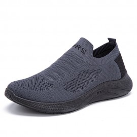 Men Breathable Mesh Elastic Band Casual Running Soft Sneakers