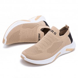 Men Breathable Mesh Elastic Band Casual Running Soft Sneakers