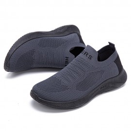 Men Breathable Mesh Elastic Band Casual Running Soft Sneakers