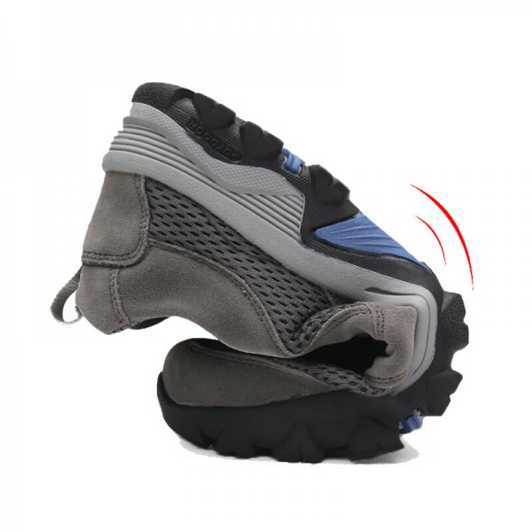 Men Outdoor Mesh Fabric Breathable Soft Casual Hiking Shoes 