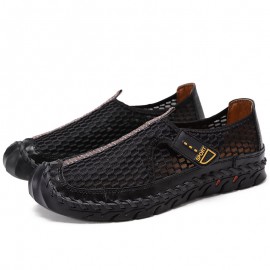 Men Outdoor Hand Stitching Quick-Drying Mesh Casual Water Shoes