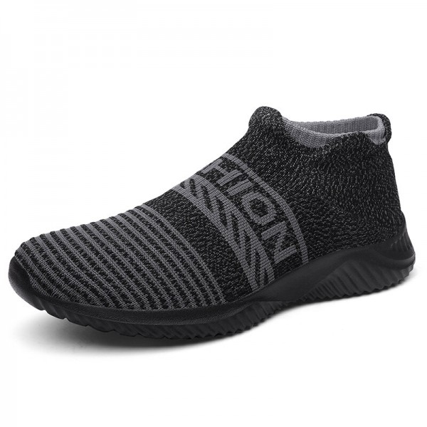 Men Breathable Fabric Soft Sole Brief Comfy Sports Casual Running Shoes 