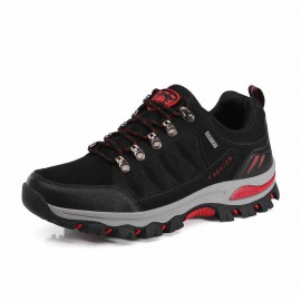 Men Non Slip Soft Sole Lace Up Comfy Outdoor Sports Casual Hiking Shoes