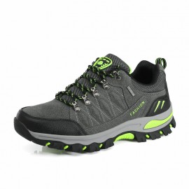 Men Non Slip Soft Sole Lace Up Comfy Outdoor Sports Casual Hiking Shoes