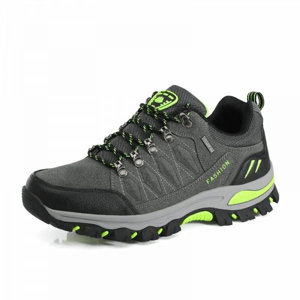 Men Non Slip Soft Sole Lace Up Comfy Outdoor Sports Casual Hiking Shoes 