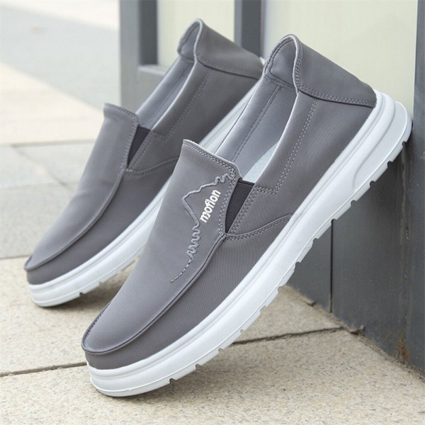 Men Breathable Lightweight Soft Sole Canvas Large Size Casual Shoes Loafers 