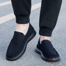 Men Breathable Lightweight Soft Sole Canvas Large Size Casual Shoes Loafers